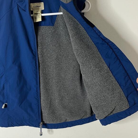 L.L. Bean Women's Soft Shell Vest M Blue Fleece Lined Full Zip Mock Neck 0PF03 - Picture 3 of 6